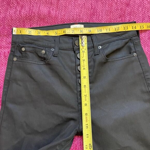 AO.LA Alice + Olivia Good HR Exposed Button Skinny Jeans Cropped Size 28 - Picture 10 of 12